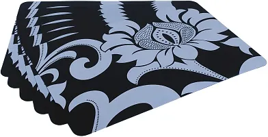 Designer Black PVC Place Mats Set Of 6-thumb4