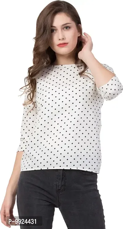 Trendy Cotton Blend Printed Top For Women-thumb0