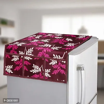 Stylish Polyester Printed Fridge Top Cover with Mats, Combo-thumb2