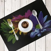 Cread craft Placemats Table Mats|PVC Washable Place Mats|Linning Design  Dining Kitchen Restaurant Table (Set of 6, Brown, Polyvinyl Chloride)-thumb3