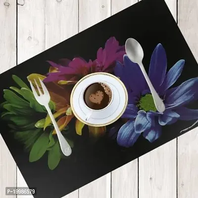 Cread craft Placemats Table Mats|PVC Washable Place Mats|Linning Design  Dining Kitchen Restaurant Table (Set of 6, Brown, Polyvinyl Chloride)-thumb4