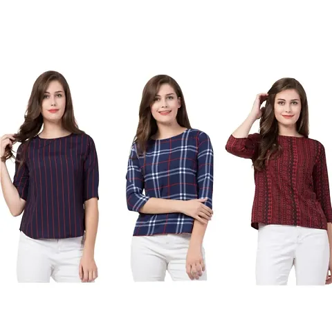 Trendy Casual wear Printed Top Combo of 3