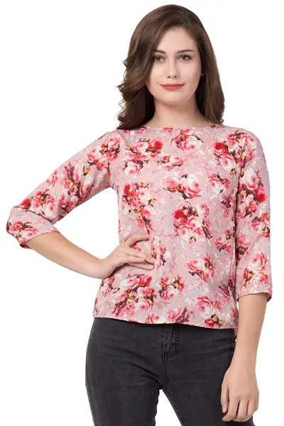 Fancy Printed Full Sleeves Tops For Women