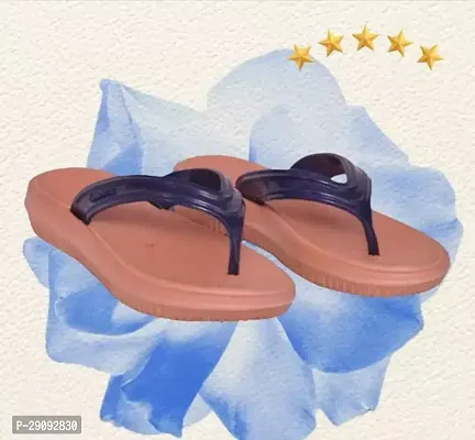 Elegant Brown EVA Solid Flip Flops For Women