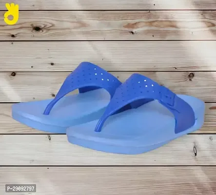 Elegant Blue EVA Solid Flip Flops For Women