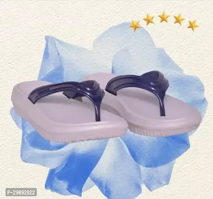 Elegant White EVA Solid Flip Flops For Women