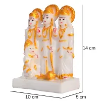 Handmade Lane Gold Plated Marble Ram Darbar Murti for Home Temple|Lord Ram Darbar Idol Showpiece Hindu Religious Idols Ram Sita Laxman Hanuman Statue Puja Diwali Decoration Items-thumb2