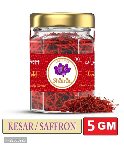 Sapients Shafran Gold Premium Kesar 100% Pure Highest Quality A++ Grade Saffron/Kesar ( 5 GM )-thumb0