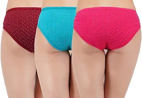 Multicoloured Printed Cotton Spandex Basic Briefs - Pack Of 6-thumb1