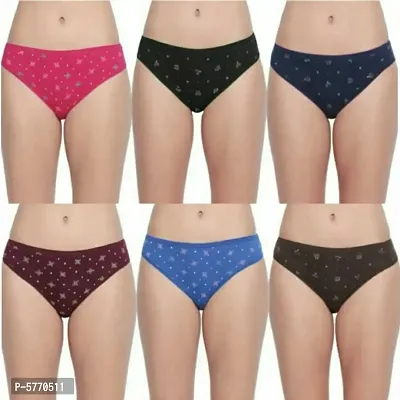 Women Hipster Multicolor Panty  (Pack of 6)