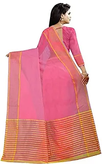 ARRA ENTERPRISE Women's Art Silk 5.5 Meter Saree with jacquard Unstitched Blouse Piece (Pink)-thumb3