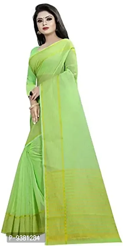 ARRA ENTERPRISE Women's Art Silk 5.5 Meter Saree with jacquard Unstitched Blouse Piece (Green)-thumb4