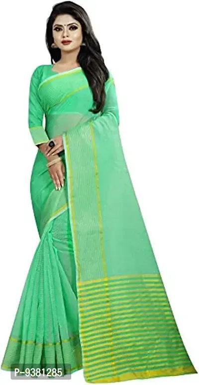 ARRA ENTERPRISE Women's Art Silk 5.5 Meter Saree with jacquard Unstitched Blouse Piece (Dark Green)