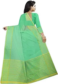 ARRA ENTERPRISE Women's Art Silk 5.5 Meter Saree with jacquard Unstitched Blouse Piece (Dark Green)-thumb2