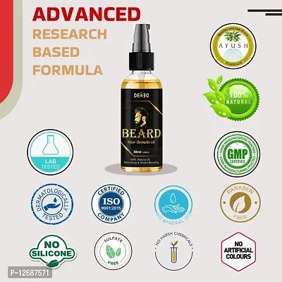 DENED 100% Result Beard Hair Oil For Mens ( 50 ML )-thumb2