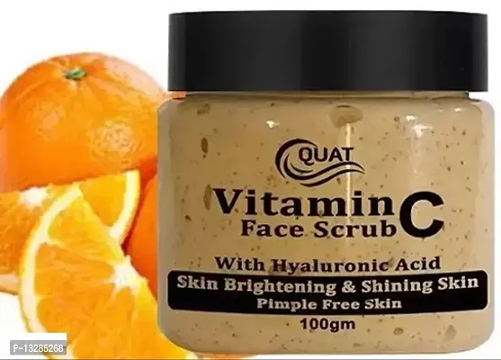 Quat Vitamin C Face Scrub With Hyaluronic Acid Brightening And Shining Skin Scrub (100 g)-thumb0