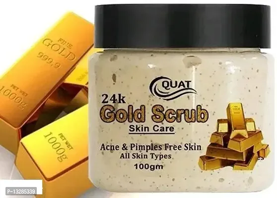 QUAT Gold Scrub for Face and Body Scrub Foe Men  Women ( 100 grm-thumb0