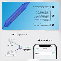 T60 Bullets Wireless Z Bass Edition Neckband headphone with 40 hr playtime Bluetooth Headset  (Blue, In the Ear)-thumb2