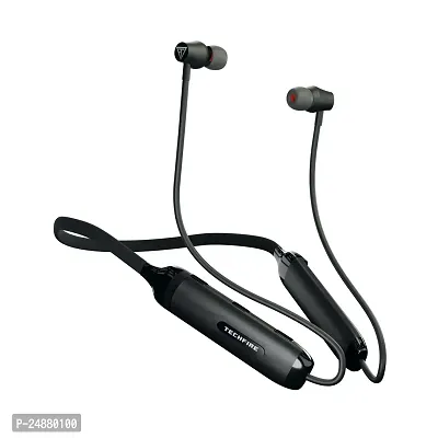 Bullets ARC Wireless Neckband with FastCharge,40Hrs playtime, Earphones with mic Bluetooth Headset  (Black, In the Ear)-thumb0