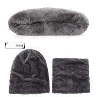 Jesal new latest winter knit thick fleece stylish fancy woolen winter cap||fox fur lining wool cap||woolen cap||winter caps||winter caps for men||hat||winter caps for women||scarf||neck scarf||scarves-thumb3