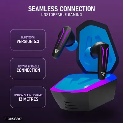 TECHFIRE Bullets Headphones- 121 with Beast Mode(40ms Low Latency),RGB LEDs  40 Hours Playback Bluetooth Headset-thumb4