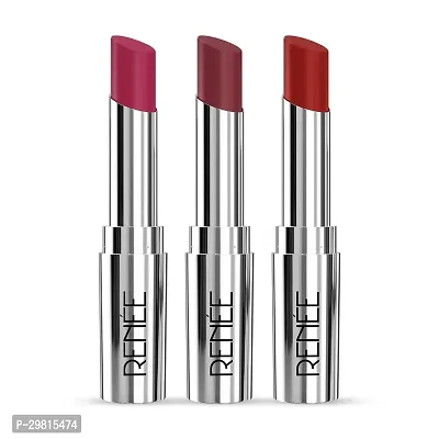 Glossy Lipsticks Set of 3, Non-Drying, Highly Pigmented, Intense Moisturizing, Lightweight-thumb0