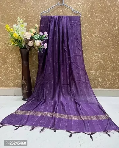 Purple Art Silk Corona Duppta-thumb0