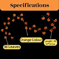 Artificial Wall Hanging Orange Colour Money Plant Creeper for Decor of Home,Interior,Balcony,Office,Festival and Other Occasions (Pack of 2),60 Leaves, 7ft-thumb3