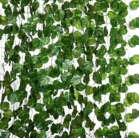 Artificial Wall Hanging Green Colour Money Plant Creeper for Decor of Home,Interior,Balcony,Office,Festival and Other Occasions (Pack of 4),120 Leaves, 7ft-thumb2