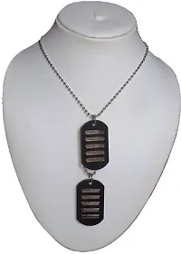 Stylish Chain with Name Plate and Bullet Pendant-thumb1