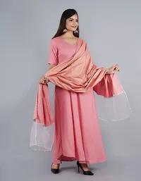 Kaynat Women's Rayon Gown For Women (Peach)-thumb1