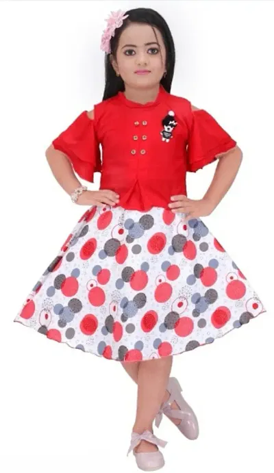 Stylish Fancy Blend Clothing Set Dress For Kids