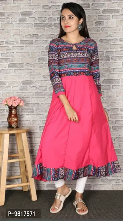 Classy Anarkali Printed Printed Kurti For Women-thumb0