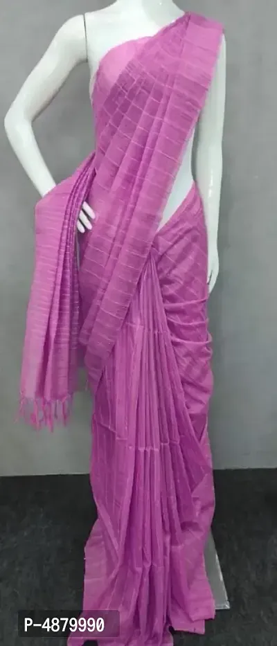 Stylish Magenta Khadi Kota Silk Women Saree With Blouse piece-thumb0