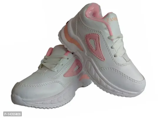 White Kids Sports Shoes for Girls-thumb0