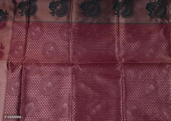 Stylish Maroon Pure Silk Printed Saree For Women-thumb3