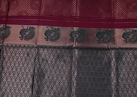 Stylish Maroon Pure Silk Printed Saree For Women-thumb1