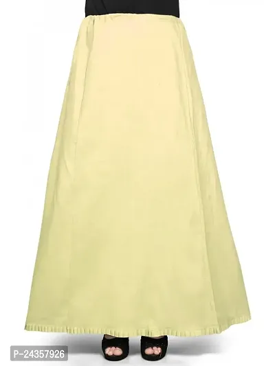 Reliable Beige Cotton Solid Stitched Petticoats For Women-thumb0