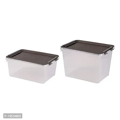 Container 16 Litre And 24 Litre (Set Of 2) Brown-thumb0