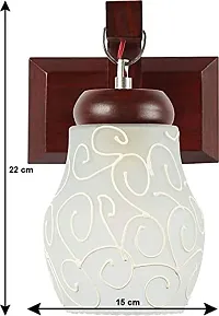 Devish Wall lamp/Wall Light Decorative for Living Room Bedroom Living Room and All Home D?cor Wood Surface Mounted Classic Sconce Antique Lamp Shade Unique Fitting and All Fixture Complete Set-thumb2