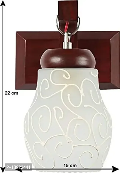 Devish Wall lamp/Wall Light Decorative for Living Room Bedroom Living Room and All Home D?cor Wood Surface Mounted Classic Sconce Antique Lamp Shade Unique Fitting and All Fixture Complete Set-thumb3