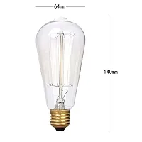 DONERIA Filament Bulbs E27 LED 4-Watt Yellow Edison Tungsten, Bedroom, Living Room, Dining, Room, Outdoor, Indoor, Amber Bulb (Pack of 1)-thumb1