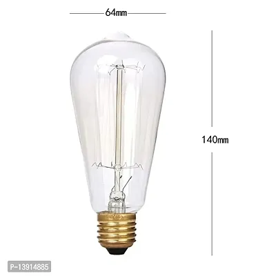 DONERIA Filament Bulbs E27 LED 4-Watt Yellow Edison Tungsten, Bedroom, Living Room, Dining, Room, Outdoor, Indoor, Amber Bulb (Pack of 1)-thumb2