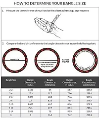 DONERIA Non-Precious Metal Base Metal with Zircon Gemstone Studded worked Glossy Finished Bangle Set For Women and Girls, (T.Green_2.8 Inches), Pack Of 26 Bangle Set-thumb4