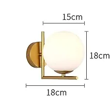 ZOZAIN L21 Modern Design 4 W E27 Base Wall Light Lamp, Golden, Round ( Bulb Not Included)-AC-thumb3