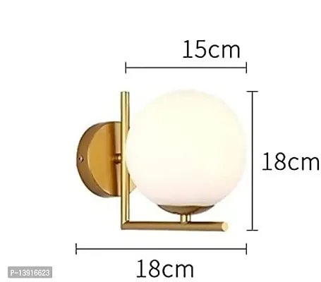 ZOZAIN L21 Modern Design 4 W E27 Base Wall Light Lamp, Golden, Round ( Bulb Not Included)-AC-thumb4