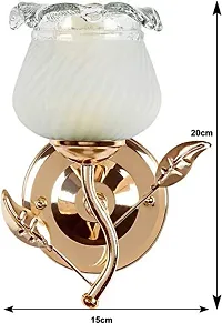 SR Lighting 40Watts Round Wall lamp with Metal Fitting and All Fixture (White)(Electric)-thumb2