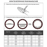 DONERIA Metal Base Metal with Zircon Gemstone Or Velvet worked Glossy Finished Bangle Set, (Radium_2.6 Inches), Pack Of 48 Bangle Set-thumb2