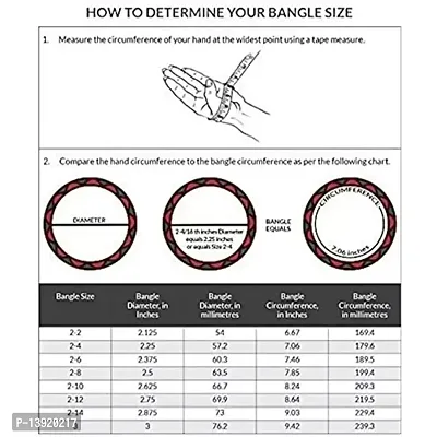 DONERIA Metal with Zircon Gemstone Or Velvet worked Glossy Finished Latkan Bangle Set For Women and Girls, (Yellow_2.2 Inches), Pack Of 42 Bangle Set-thumb4