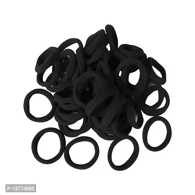 Daily use Ponytailers Hair Ties Elastic Rubberband Thick Black for Women/Girls (Pack of 30)-thumb0